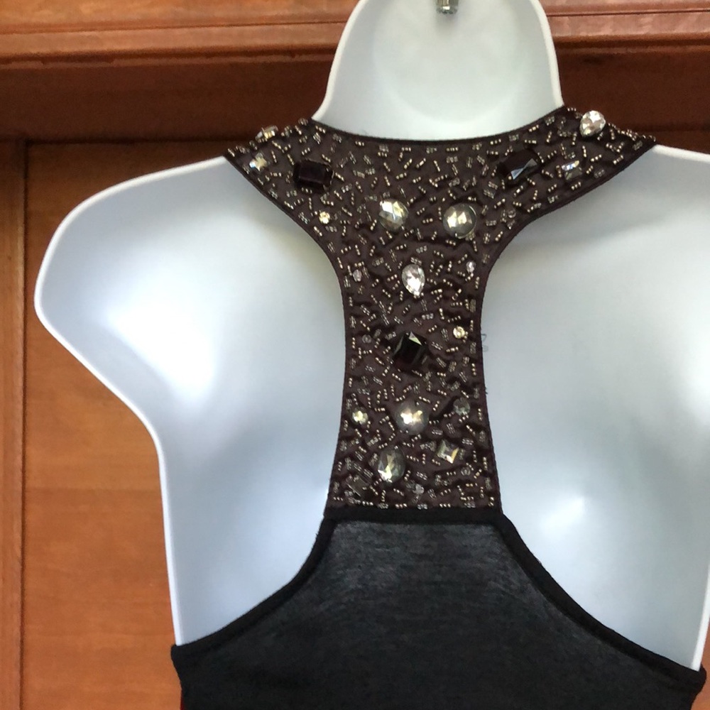 In Vein Razor back tank Rhinestones and Beads - Picture 4 of 4